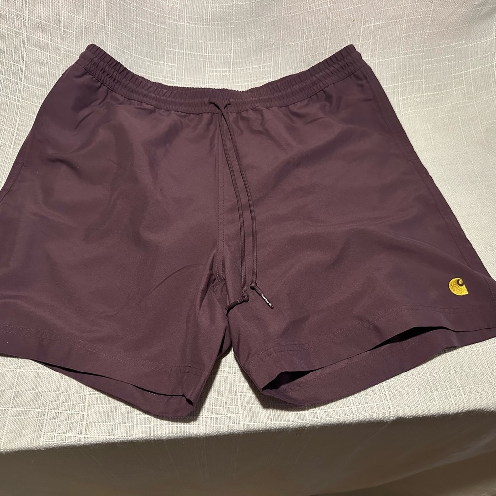 Carhartt Men's Dark Purple/Maroon Athletic Shorts - Picture 2 of 3